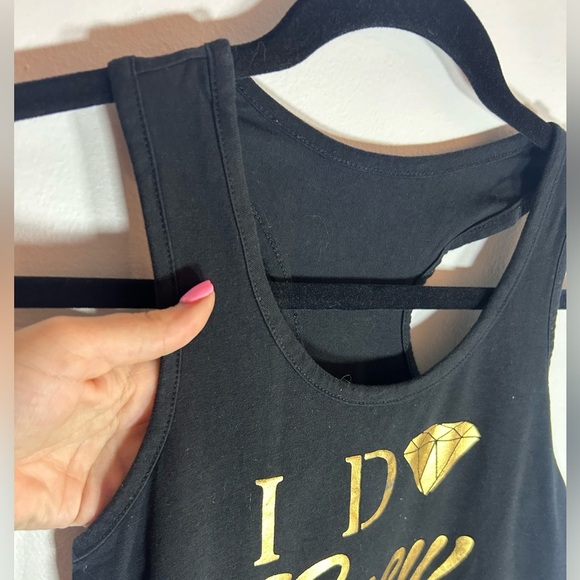 Bride/bridesmaid “I do crew” black racer back tank, size s/m, gd graphic - Picture 2 of 3